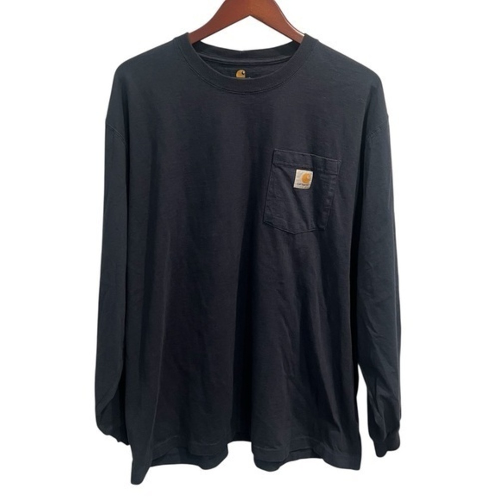 Carhartt Men's Navy Blue Long Sleeve Original Fit Shirt Size XL